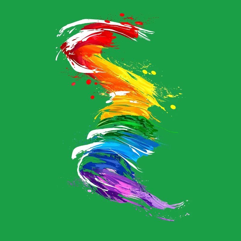 Abstraktes Regenbogen Pride Tornado Design - Lebendig