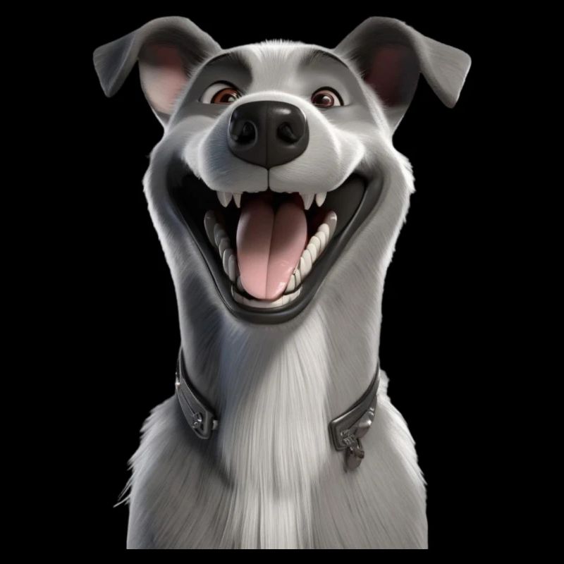 Mascotte du lévrier souriant
