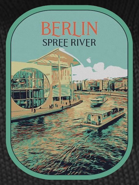 Modern Architecture Berlin Illustration