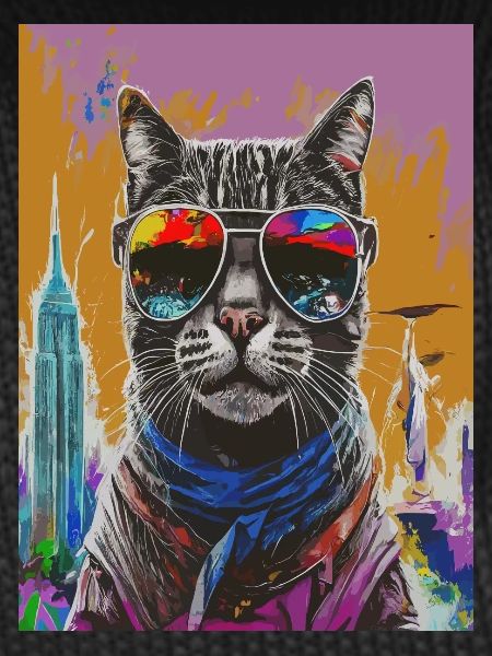 Urban Cat with Rainbow Shades