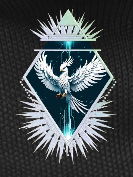Wonderful white fantasy phoenix.