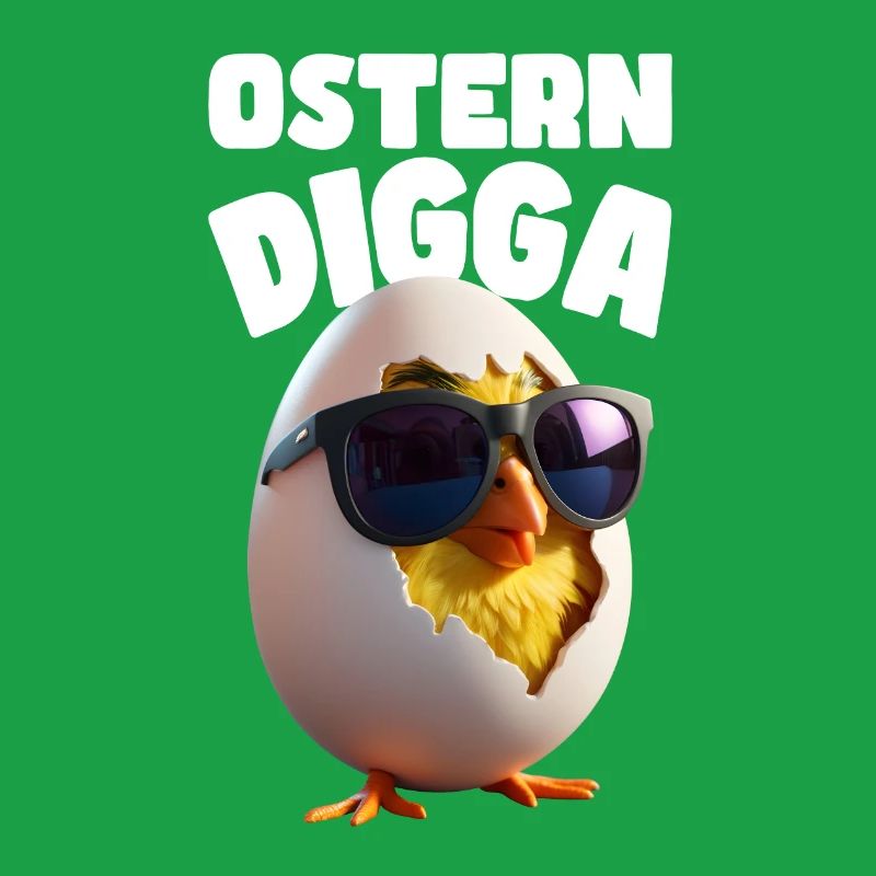 Funny Easter Digga Design with Chick and Egg