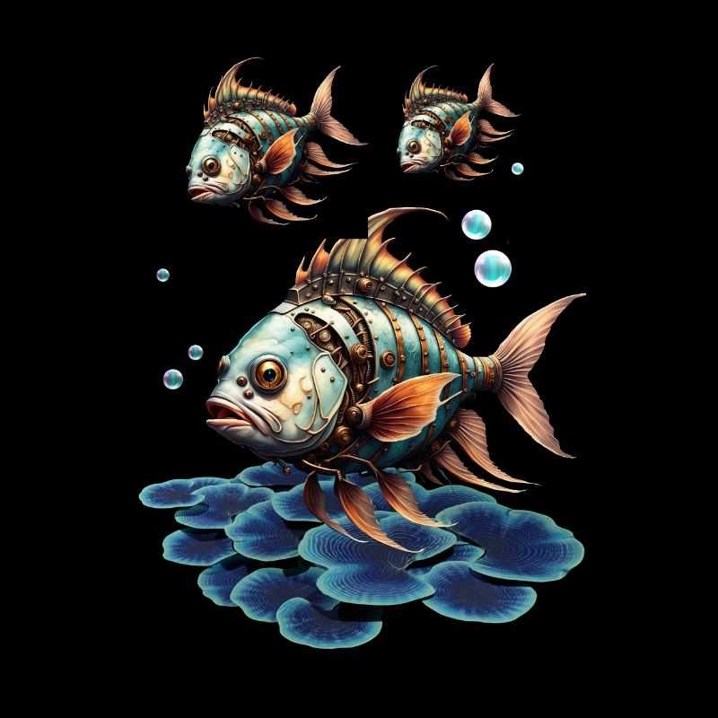 Awesome fantasy steampunk fish.