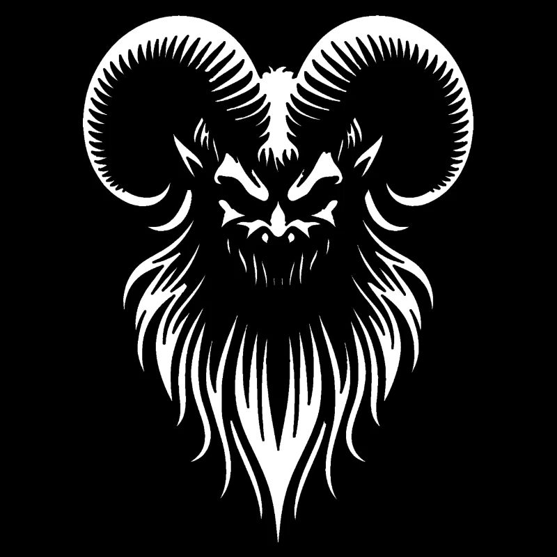 Dämonen Widderkopf - Gothic Ziegenbock Okkult