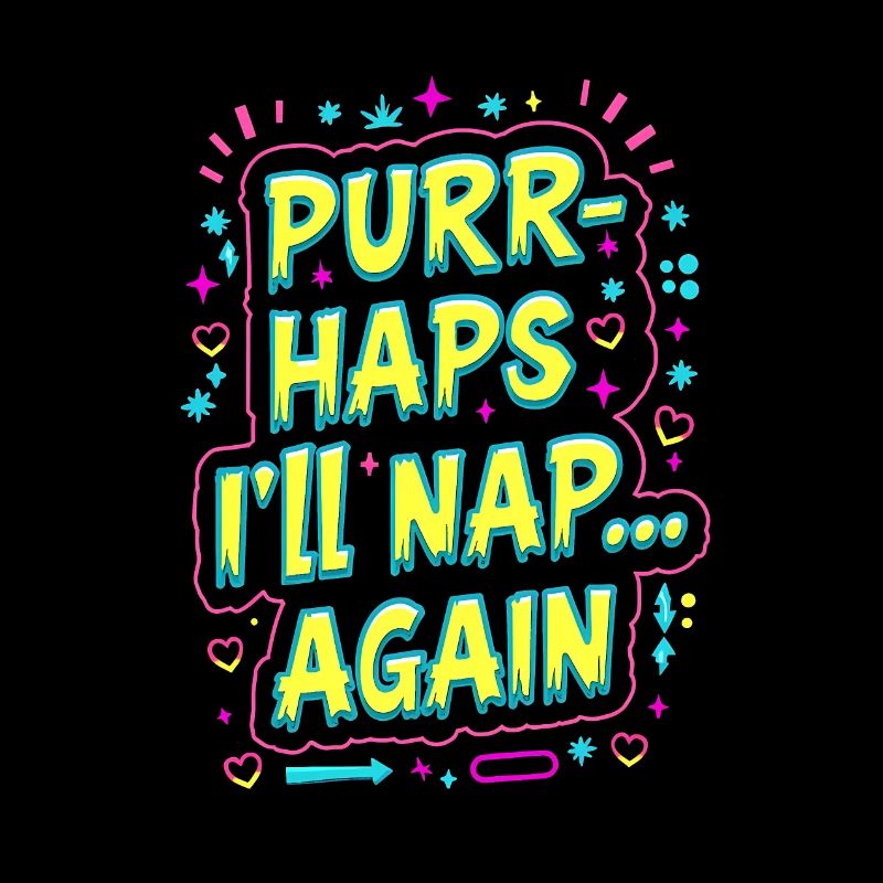 SCHNURR-HAPS, ICH MACHE EIN NICKERCHEN... NOCHMAL, LUSTIGES KATZENZITAT