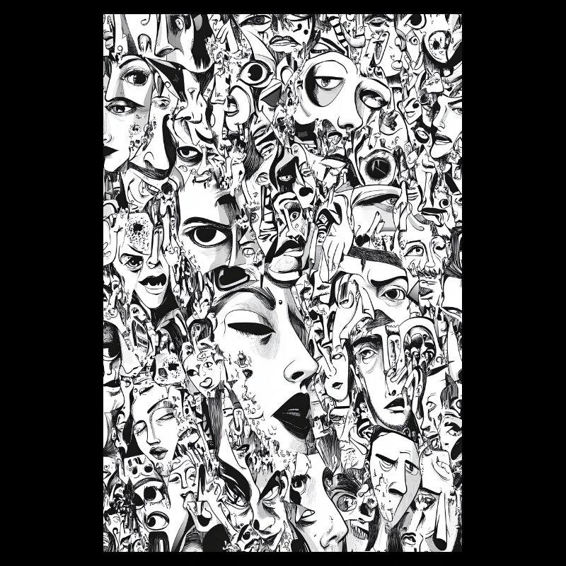 Masken-Mosaik: Gesichtskarussell