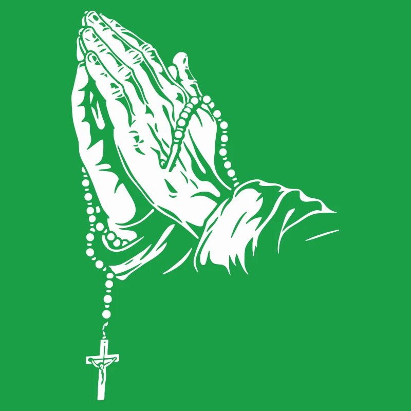 Praying Hands with Rosary Artwork