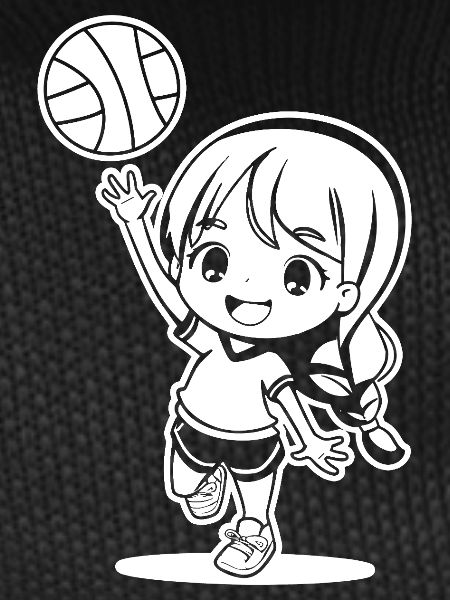 Little volleyball player