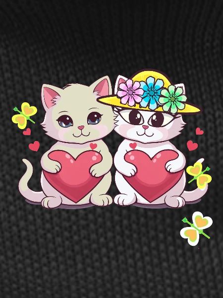 Valentine's Day Cat Kitten Hearts