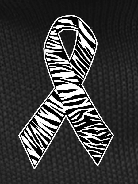 Zebra Print awareness Ribbon