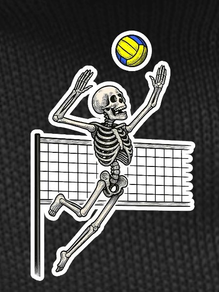 Volleyball Skeleton Spike