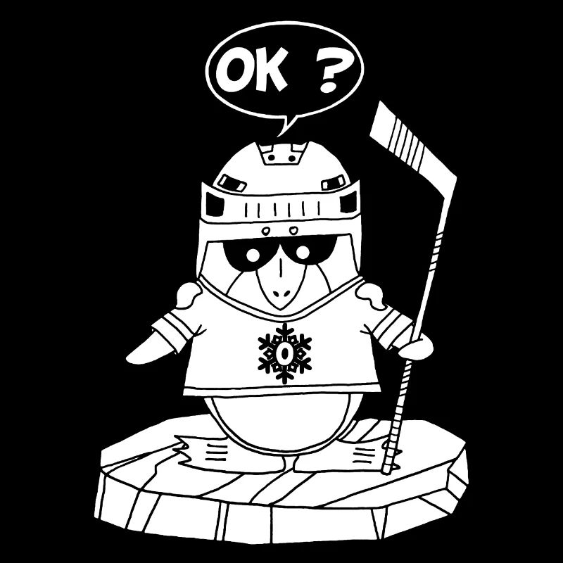 Pingouin sportif blanc
