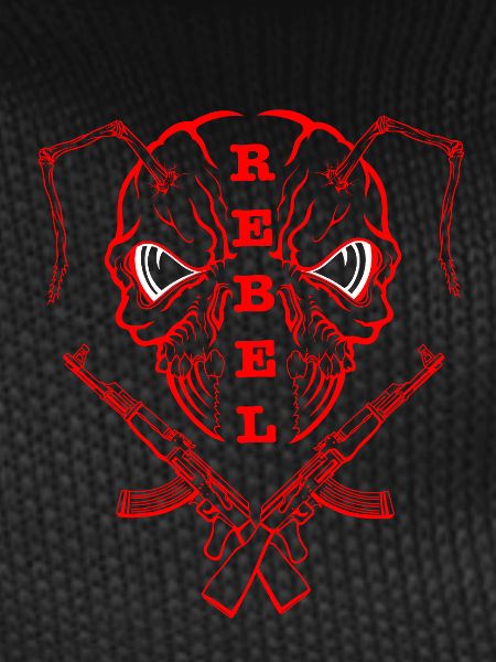 "REBEL EYES – Fearless Expression" red