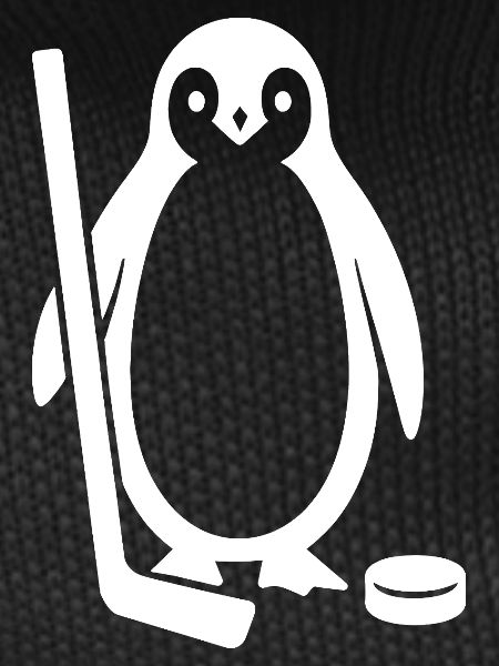 Minimalistischer Pinguin Eishockeyspieler 