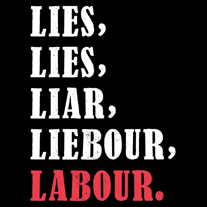 Bold anti-Labour Slogan Typography Design