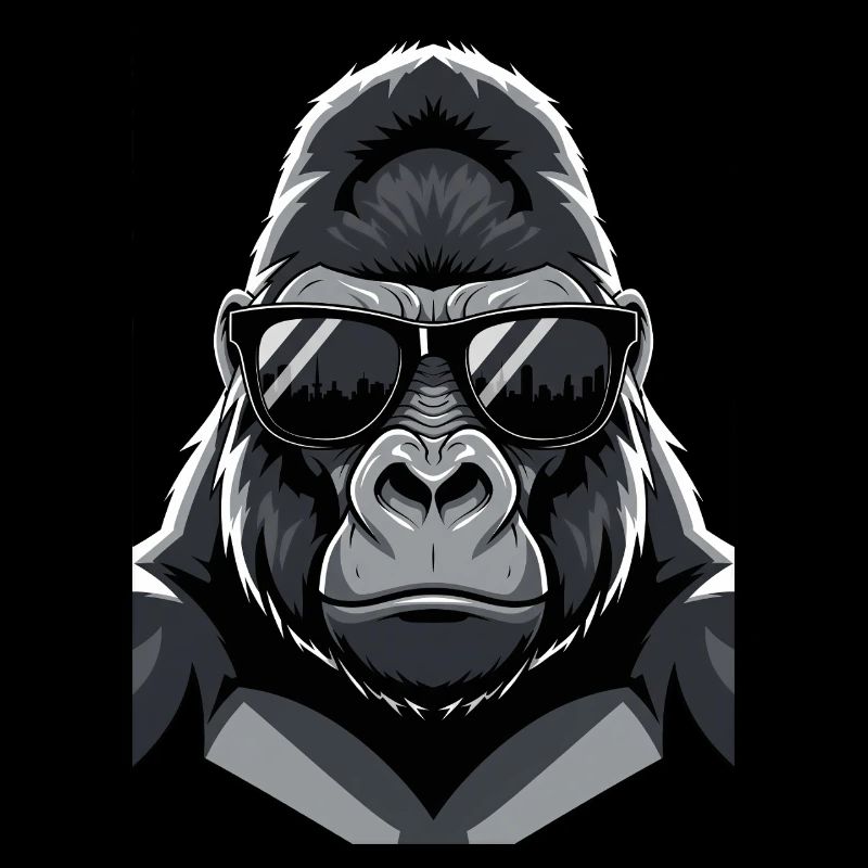 Coole Gorilla Sonnenbrille Design