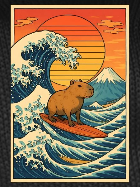 Capybara Surfing