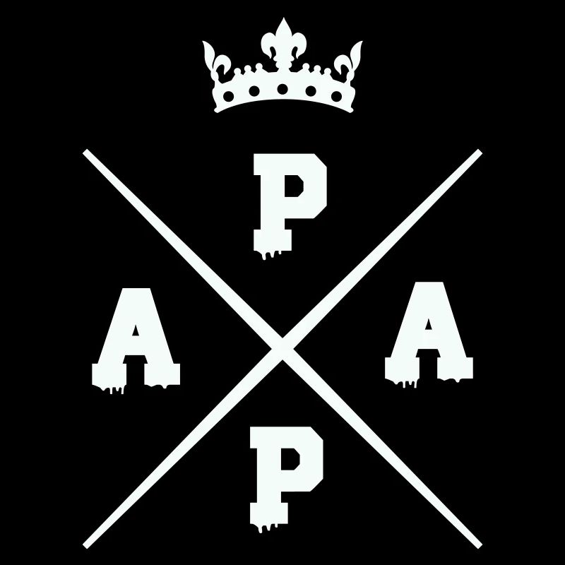 Logo de la couronne de papa croisé