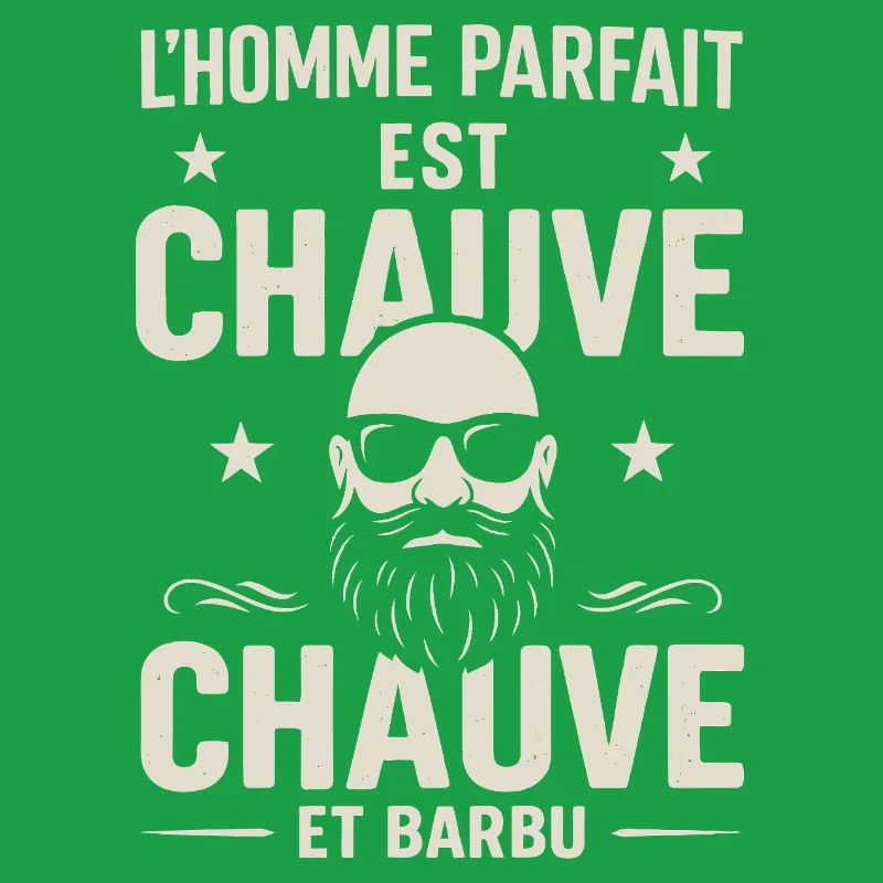 Der perfekte Mann hat eine Glatze und einen Bart