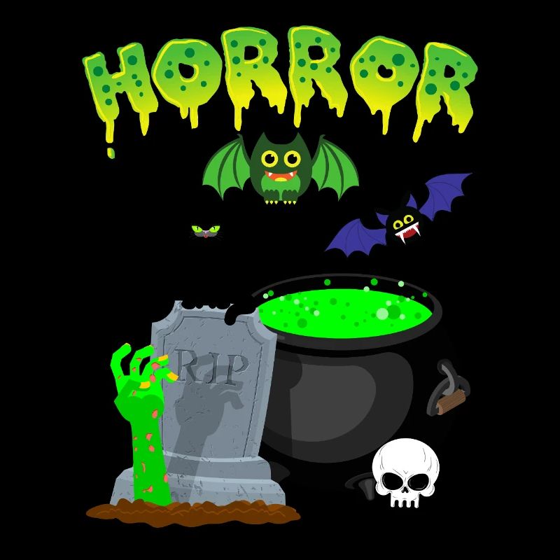 Green Witch's Cauldron Spooky Night