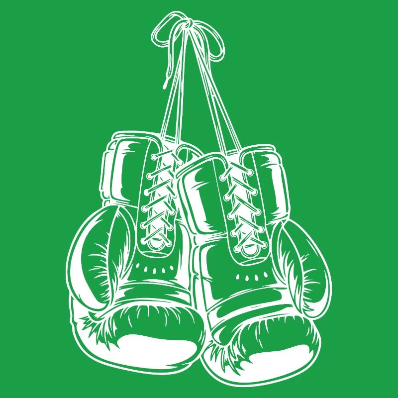 Conception de gants de boxe blancs pour la création de logo