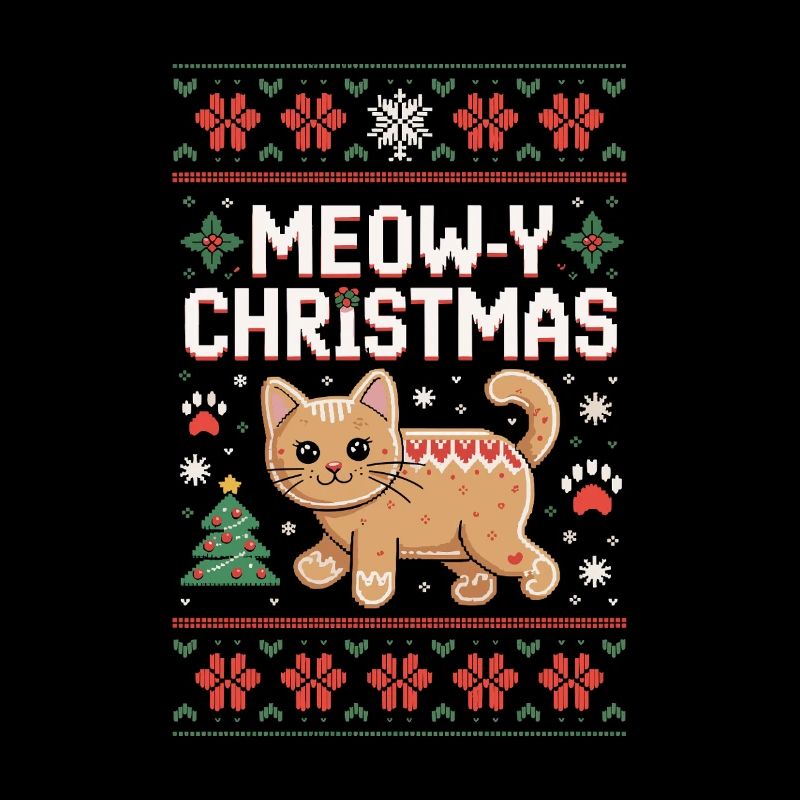 Miaou Noël Pixel Chat