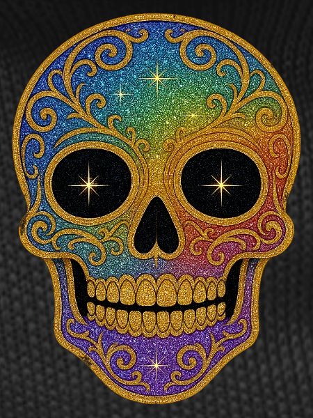 Rainbow Skull Design