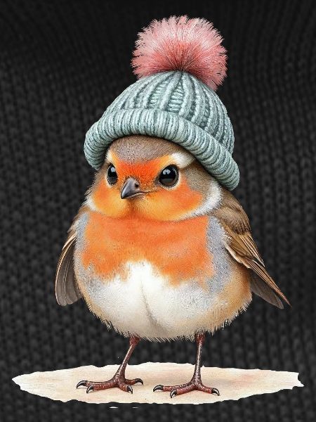Robin in Knit Winter Hat
