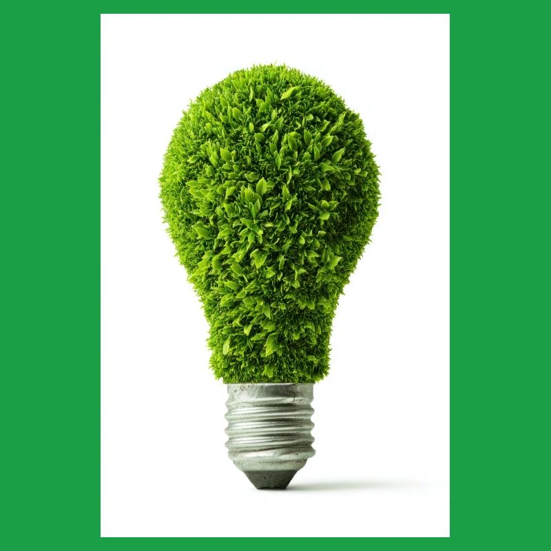 Conception d’ampoule lumineuse feuillue