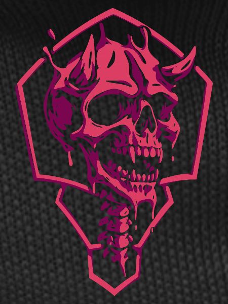 Geometric Pink Skull