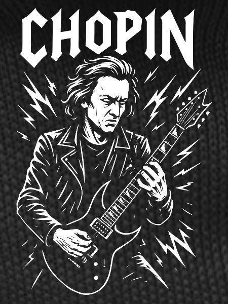 Chopin Electric Guitar Portrait