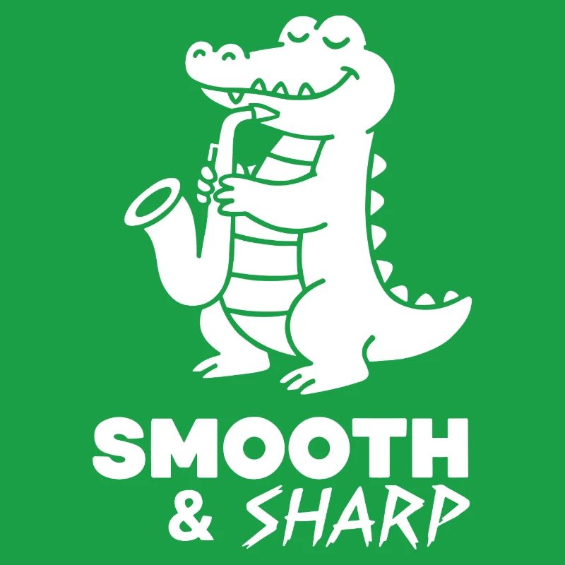 Saxophone Crocodile Retro