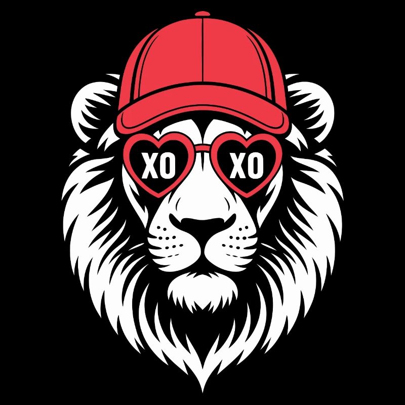 Lion XO Hearts Cap