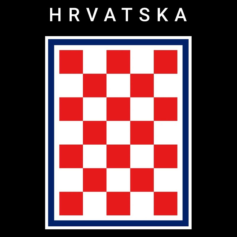 Hrvatska Checker Bordure Bleue