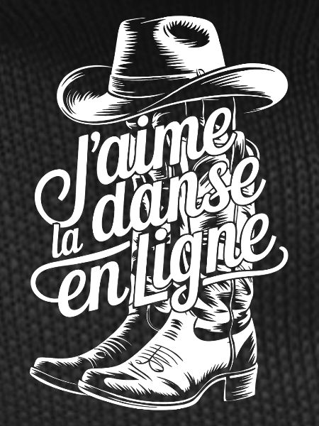 Cowboy boot and flowing lettering