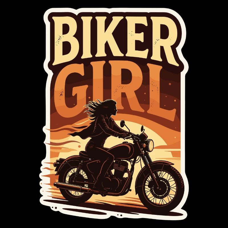Biker Girl Motorcycle Geschenk