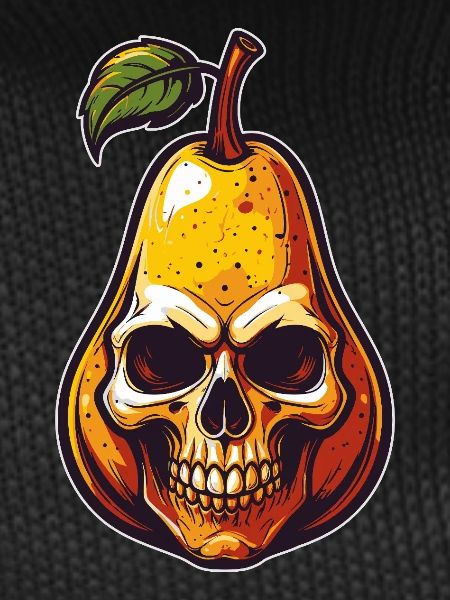 Pears Skull Comic Style