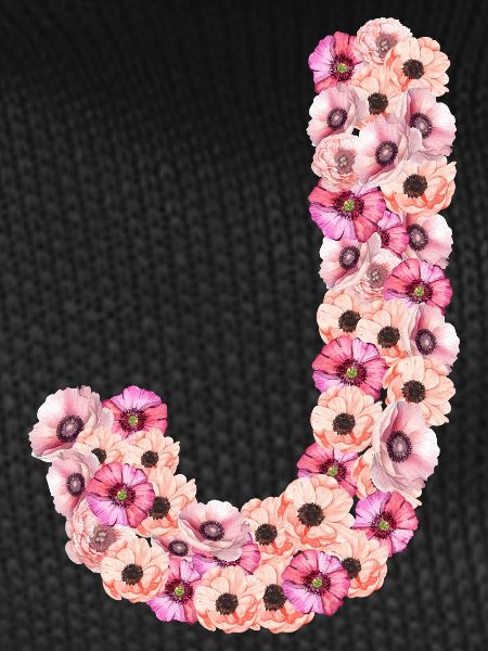 Monogram J of flowers