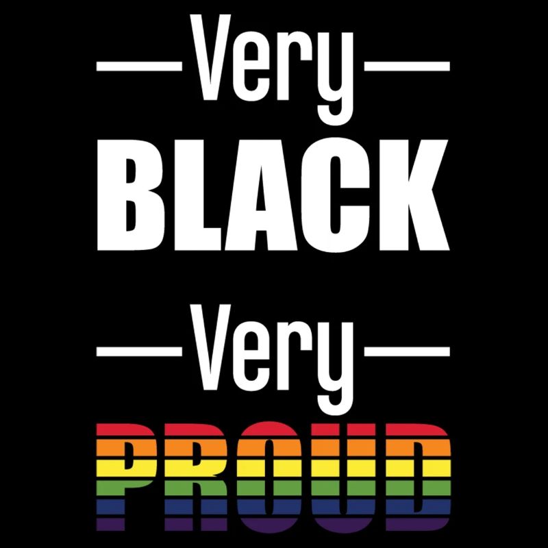Very Black Very Proud Rainbow Pride Gift Art