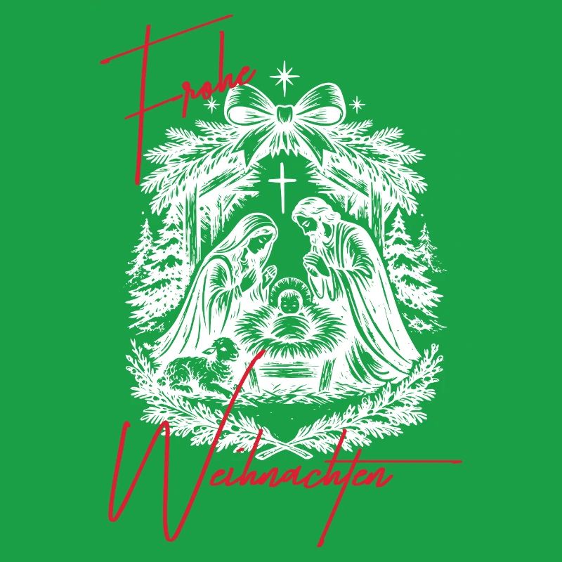 Weihnachtskrippe Schwarz Weiß