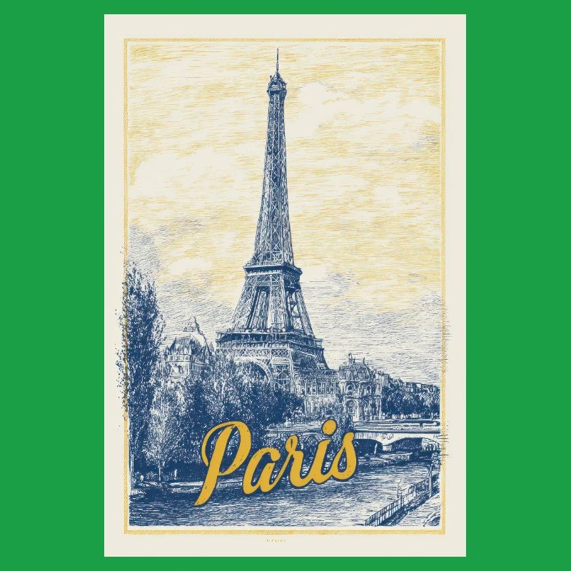 Paris Eiffel Blueprint