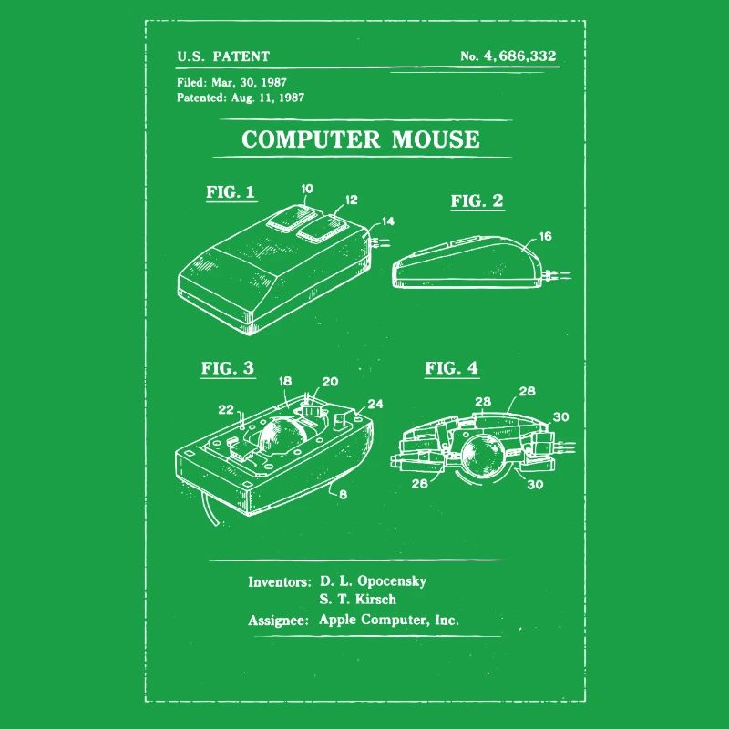 Retro-Computermaus-Bauplan