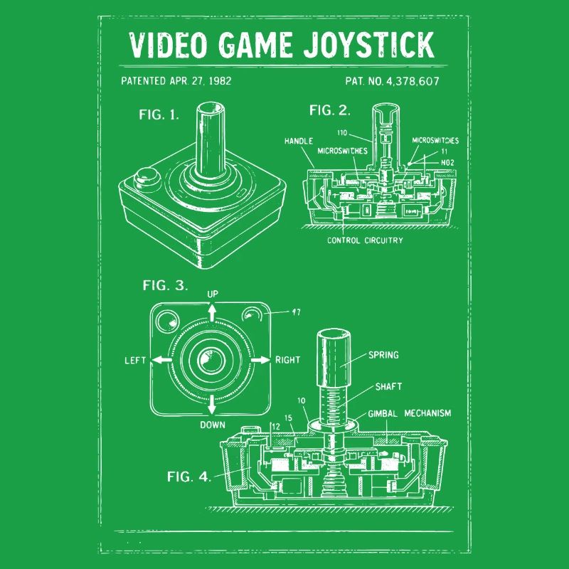 Plan rétro du joystick