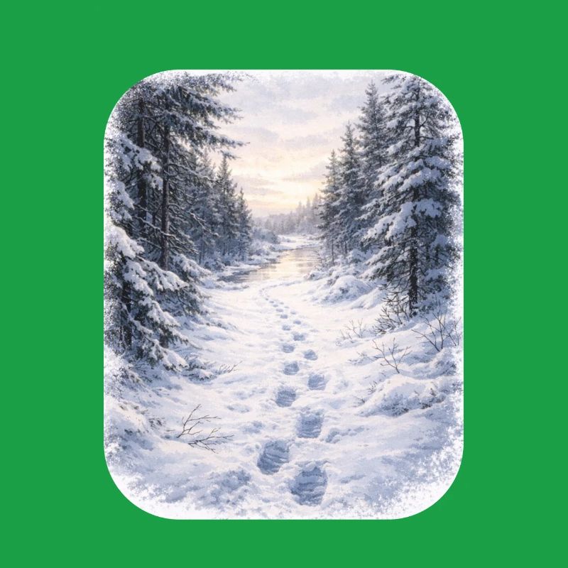 Winter Forest Path Morgenschein