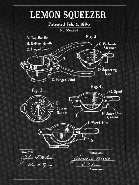 Lemon Squeezer Patent Sketch
