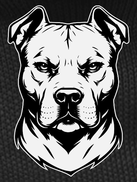 Pitbull design black and white