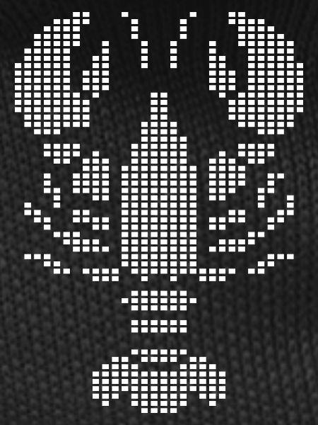 Pixel Lobster Emblem Mosaic