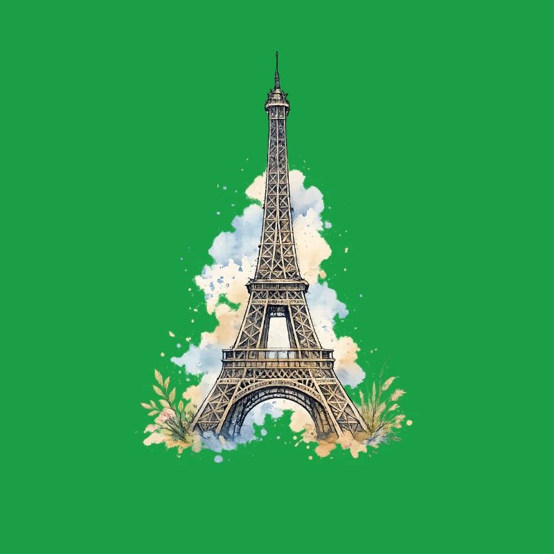 Watercolor Eiffel Tower Impression