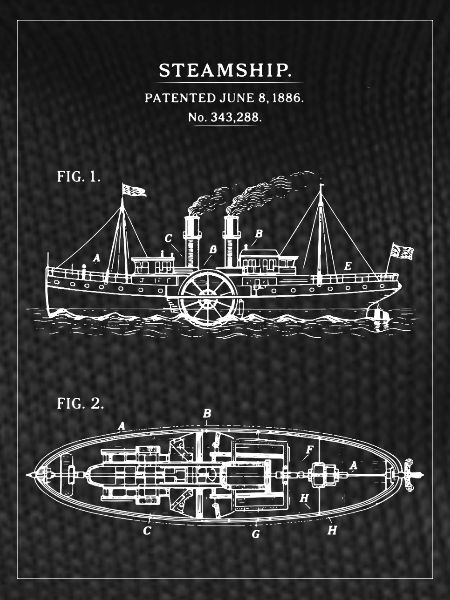 Steamboat Blueprint Steamship