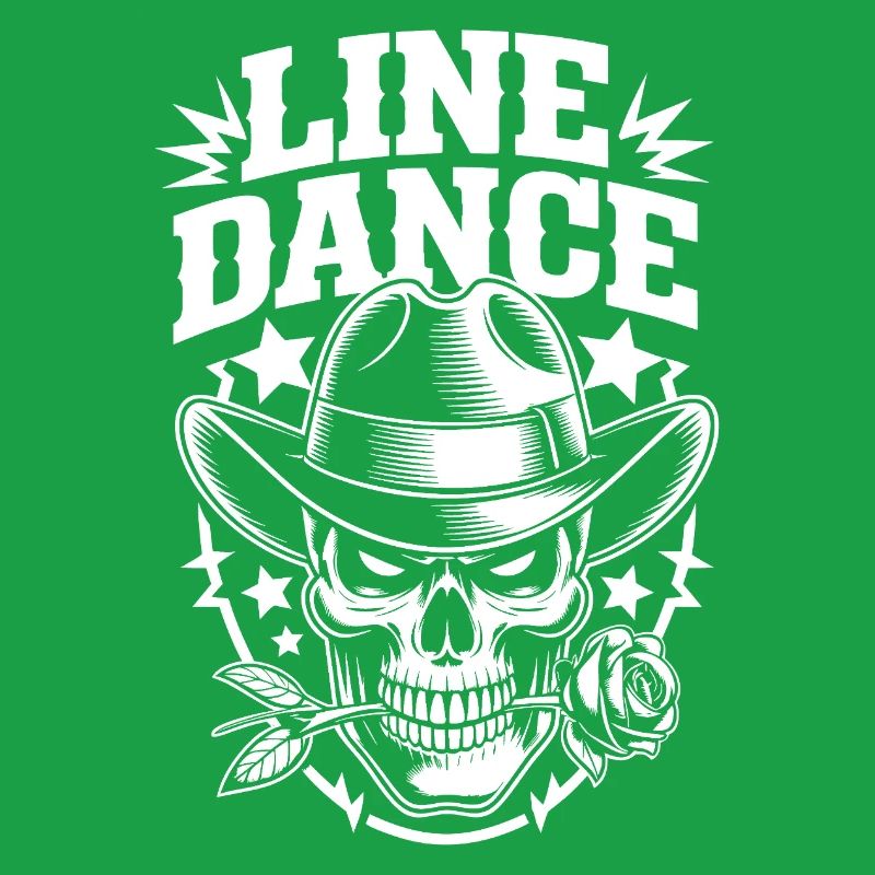 Line Dance Skull Cowboy